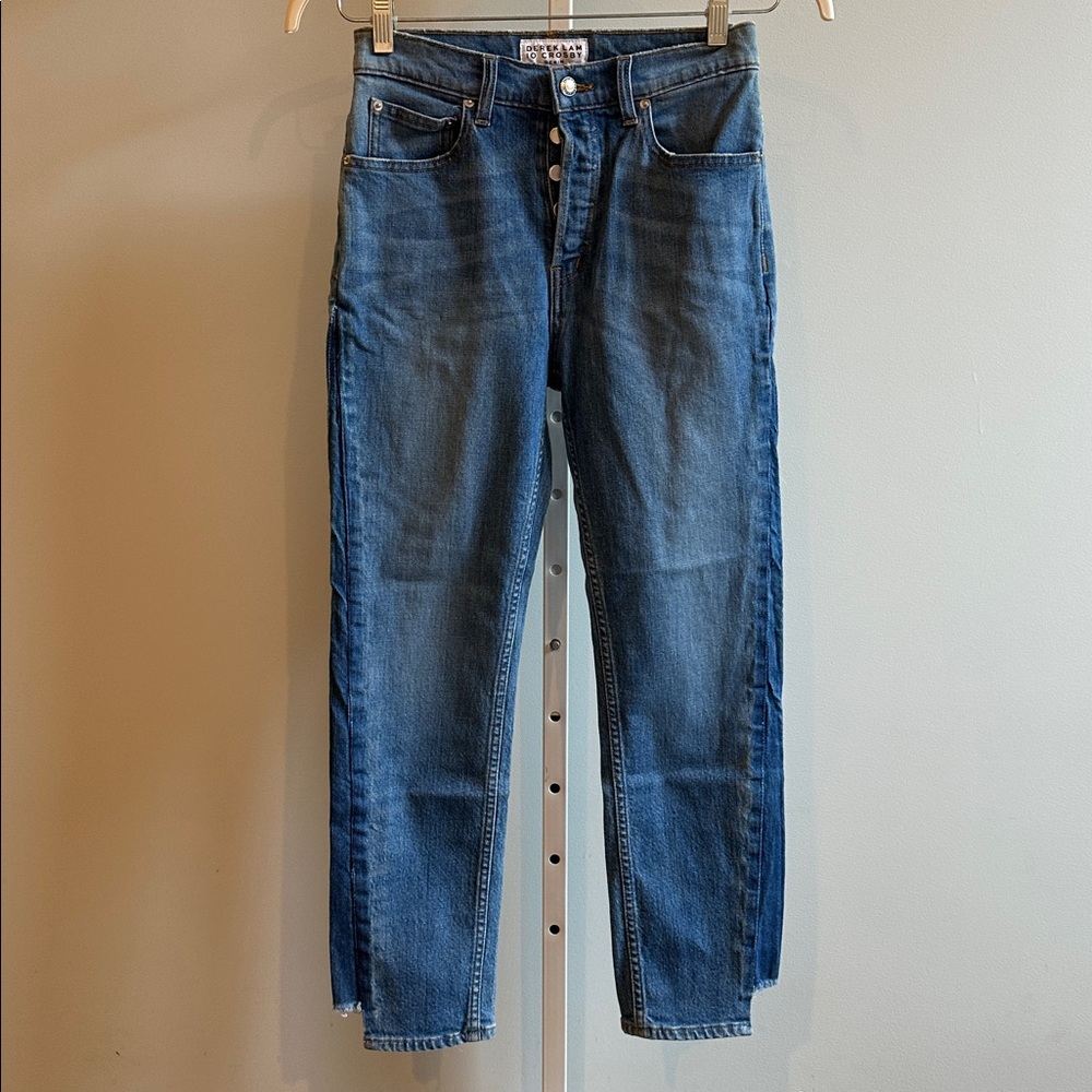 Derek Lam Crosby High Waisted Blue Straight Jeans
